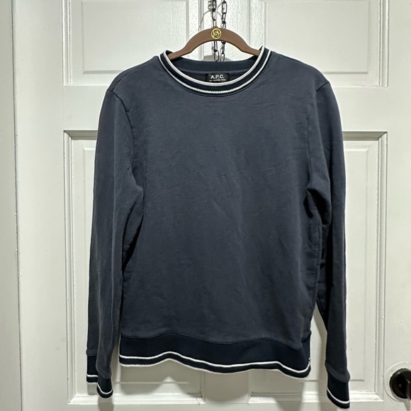 A.P.C. Navy Break Sweatshirt NWOT Size Medium - Picture 4 of 8